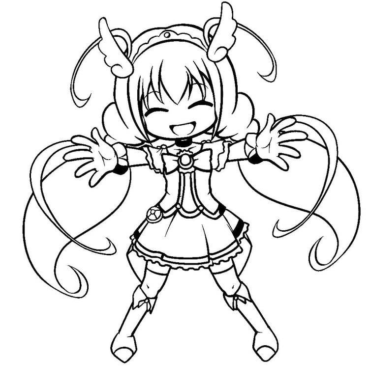 Dibujos de Dibujar chibi Hoshizora Miyuki para colorear