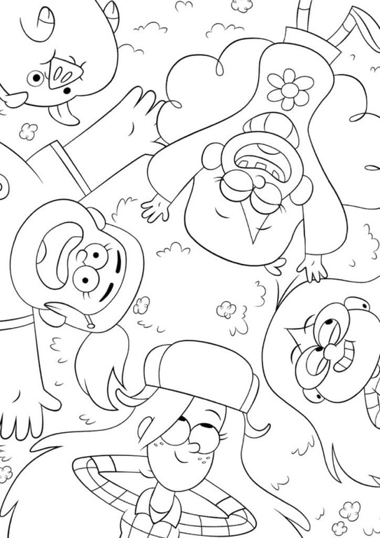 Dibujos de Dibujar chicas de Gravity Falls para colorear