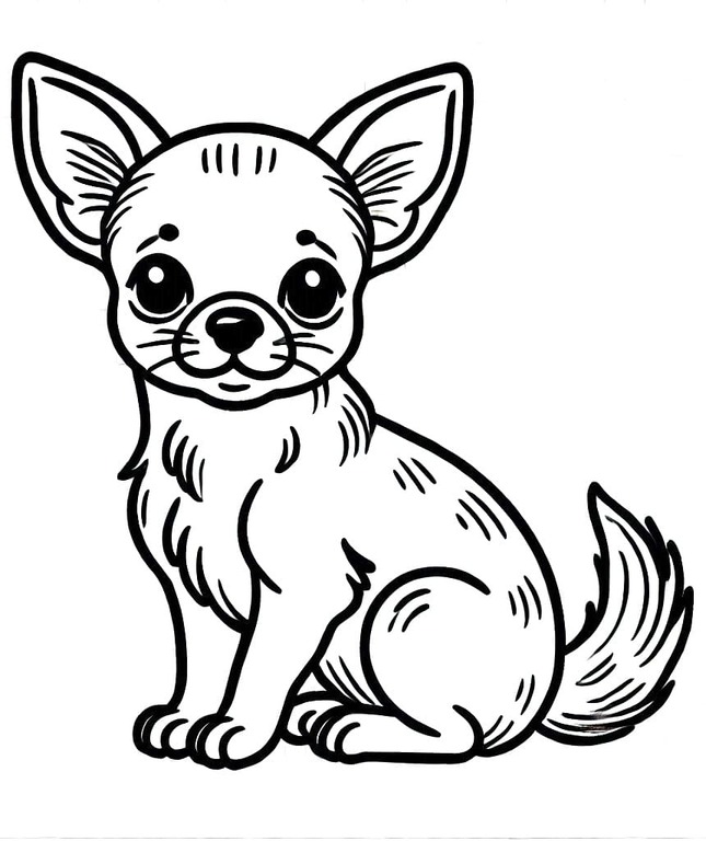 Dibujos de Dibujar chihuahua gratis para colorear