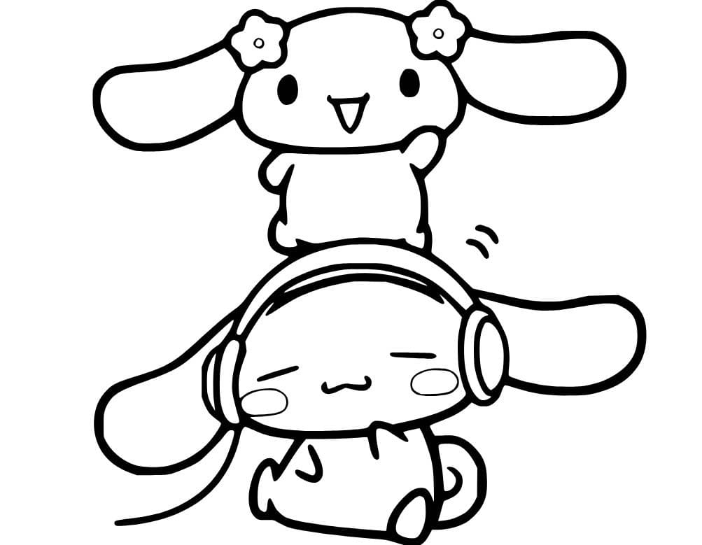 Dibujos de Dibujar Cinnamoroll con Mocha para colorear