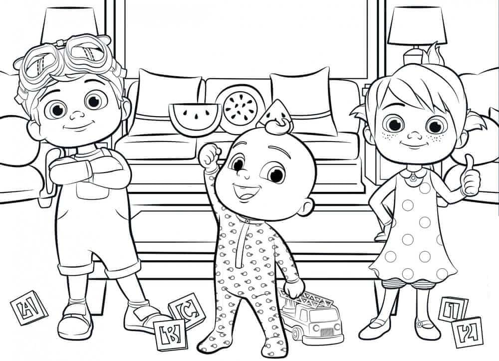 Dibujos de Dibujar Cocomelon 1 para colorear