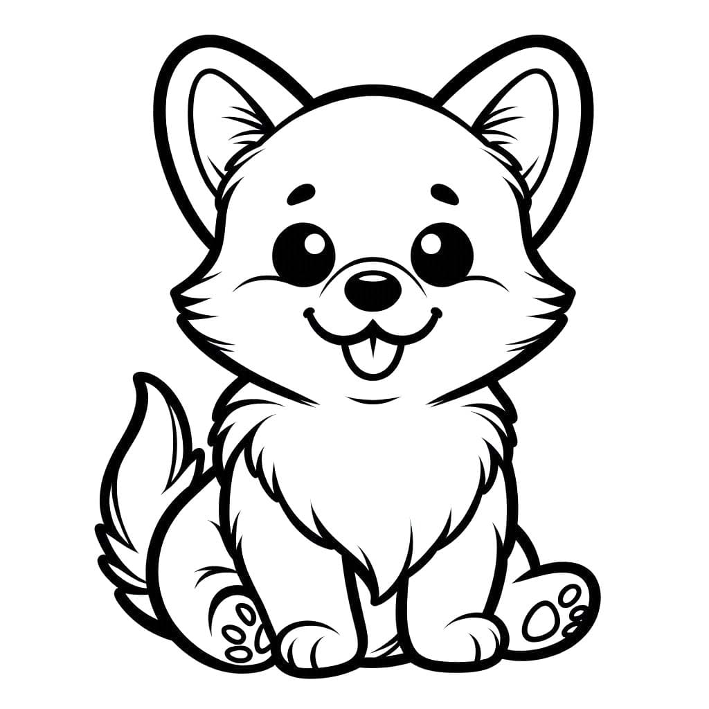Dibujos de Dibujar Corgi 5 para colorear