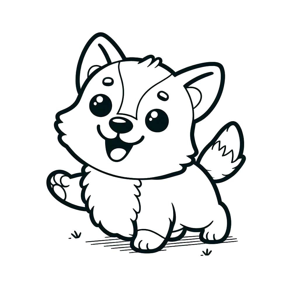 Dibujos de Dibujar Corgi 6 para colorear