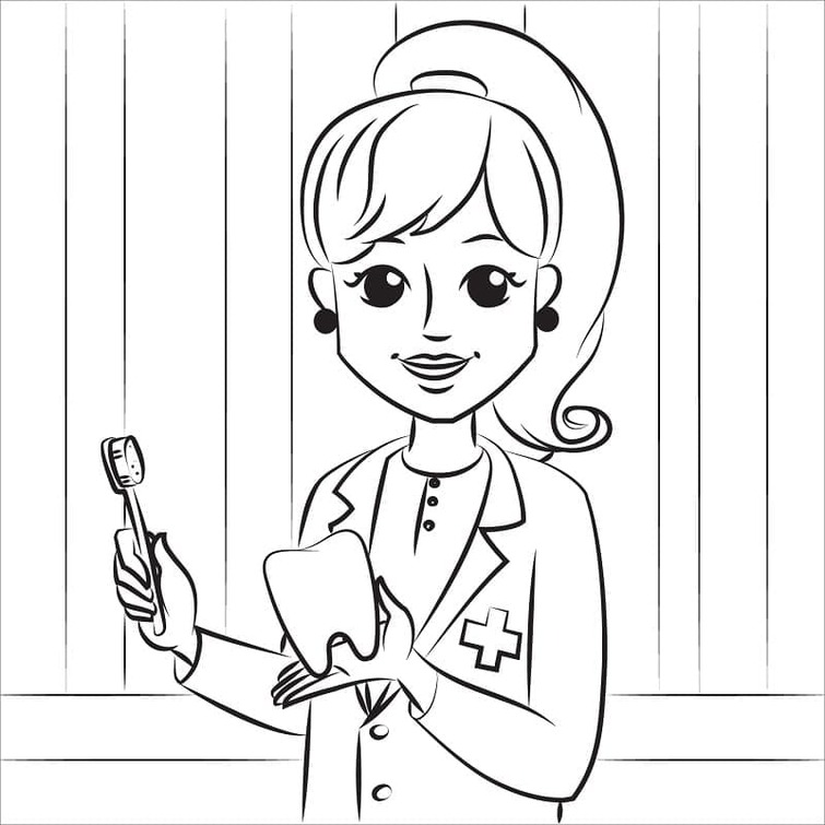 Dibujos de Dibujar Dentista 4 para colorear