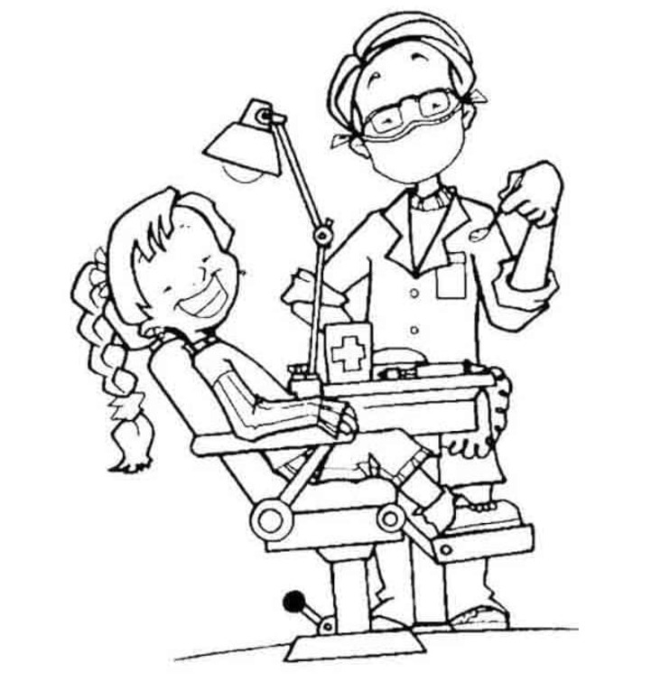 Dibujos de Dibujar Dentista 5 para colorear