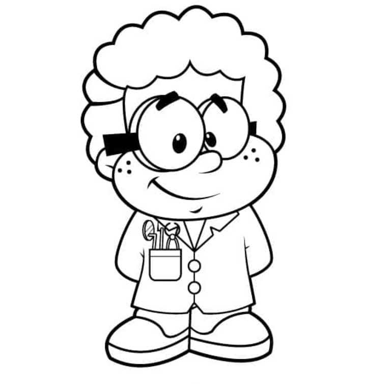 Dibujos de Dibujar Dentista fácil gratuito para colorear