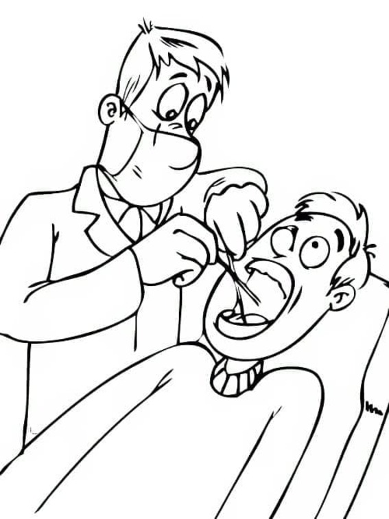 Dibujos de Dibujar Dentista gratis para niños para colorear