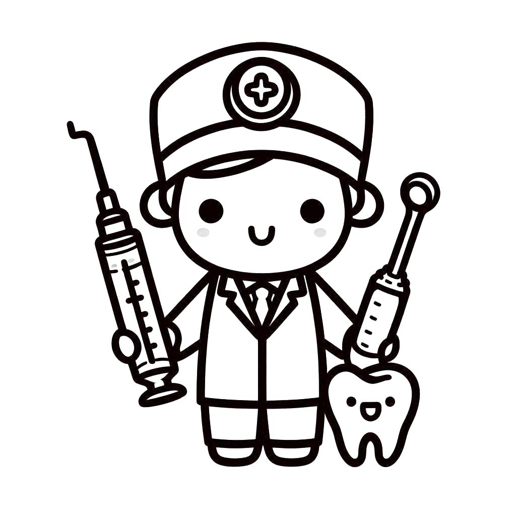 Dibujos de Dibujar Dentista lindo para colorear