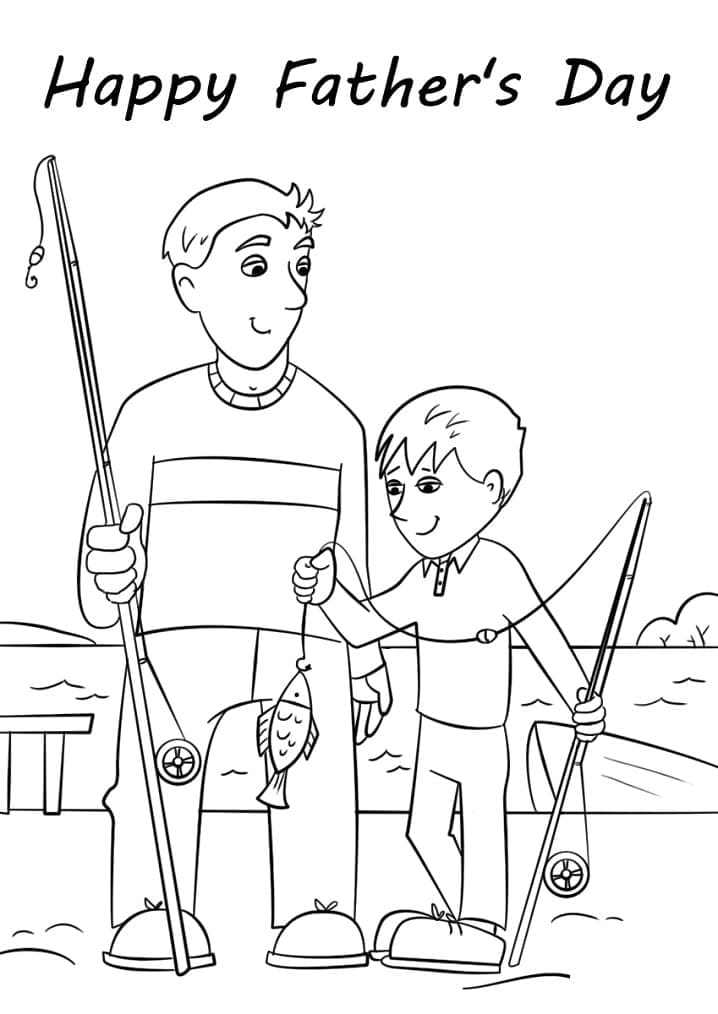 Dibujos de Dibujar Día del Padre básico para colorear
