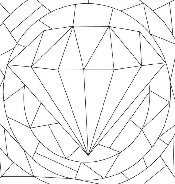 Dibujos de Dibujar diamante es para adultos para colorear