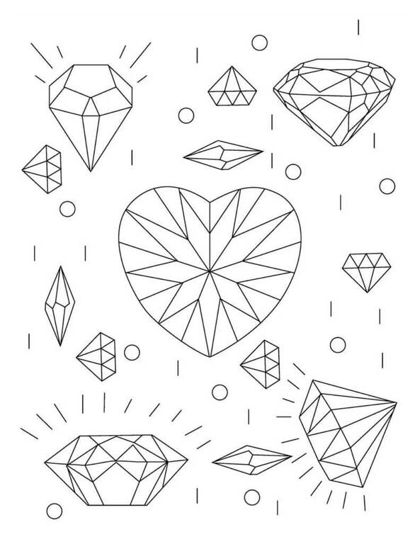 Dibujos de Dibujar diamante perfecto para colorear