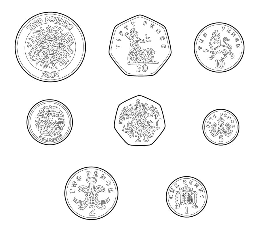 Dibujos de Dibujar Dinero fácil para colorear
