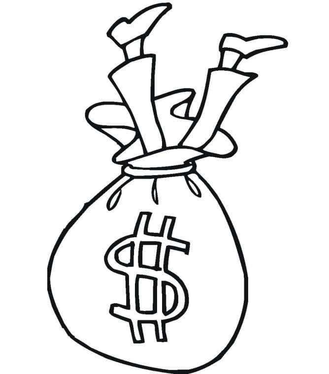Dibujos de Dibujar Dinero Muy básico para colorear
