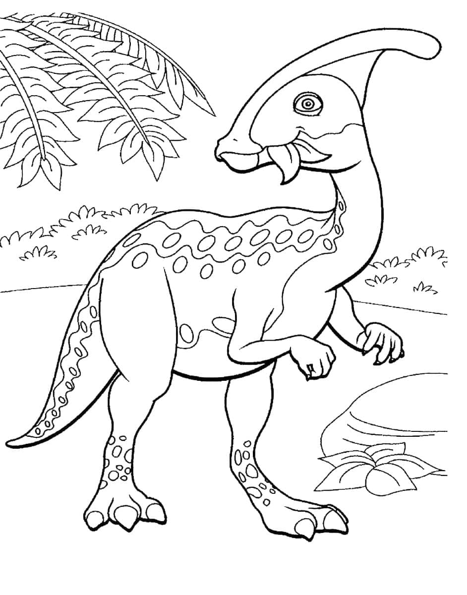 Dibujar dinosaurio fácil para colorir
