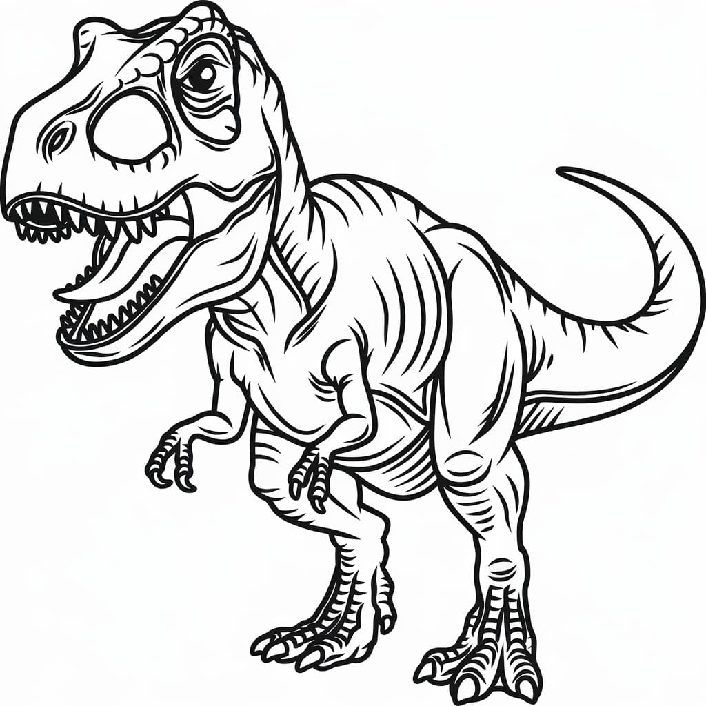 Dibujos de Dibujar Dinosaurio para niños para colorear