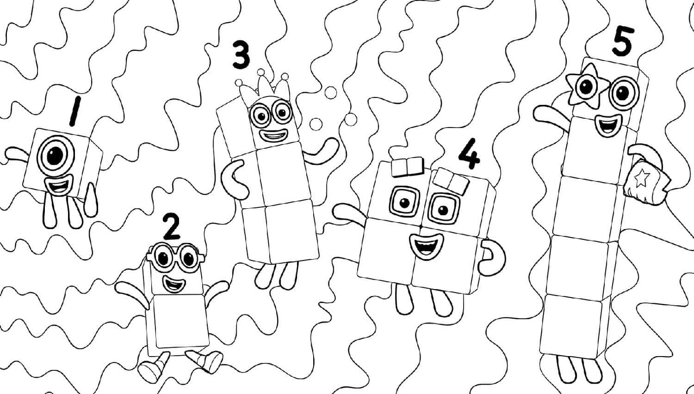 Dibujos de Dibujar divertido Numberblocks para colorear