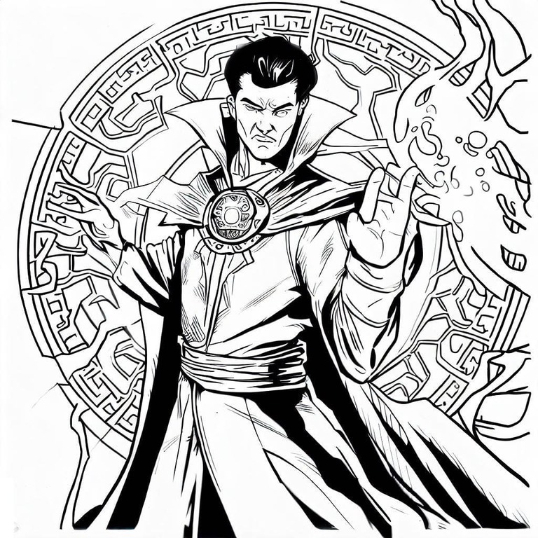 Dibujos de Dibujar Doctor Strange 1 para colorear