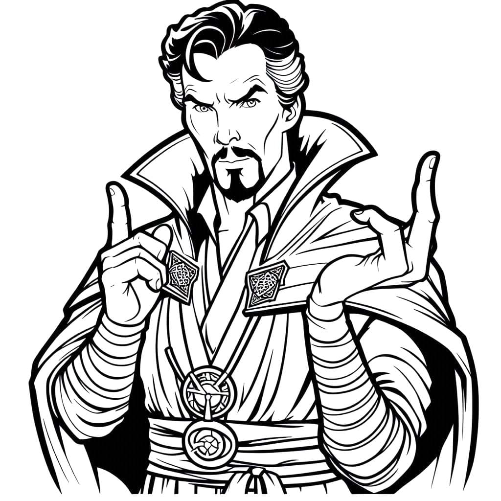 Dibujos de Dibujar Doctor Strange 4 para colorear
