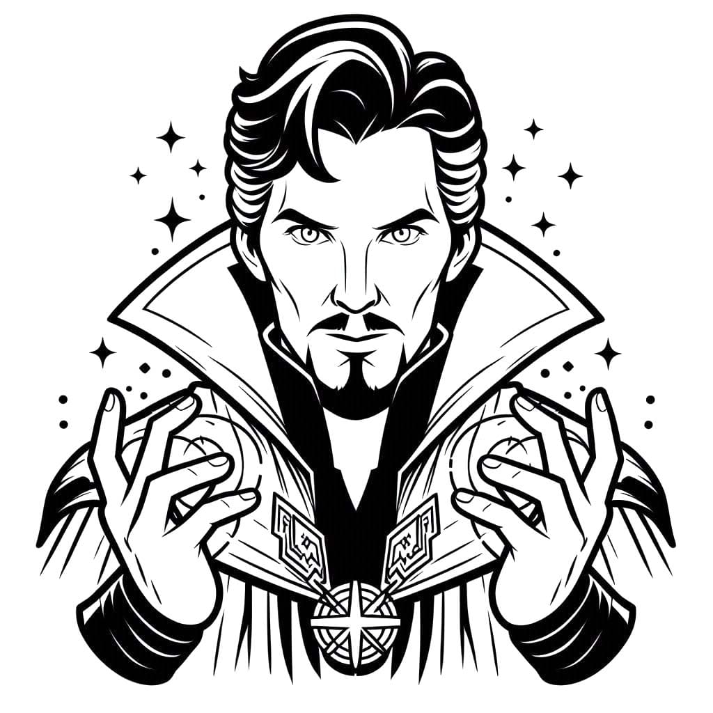 Dibujos de Dibujar Doctor Strange 5 para colorear