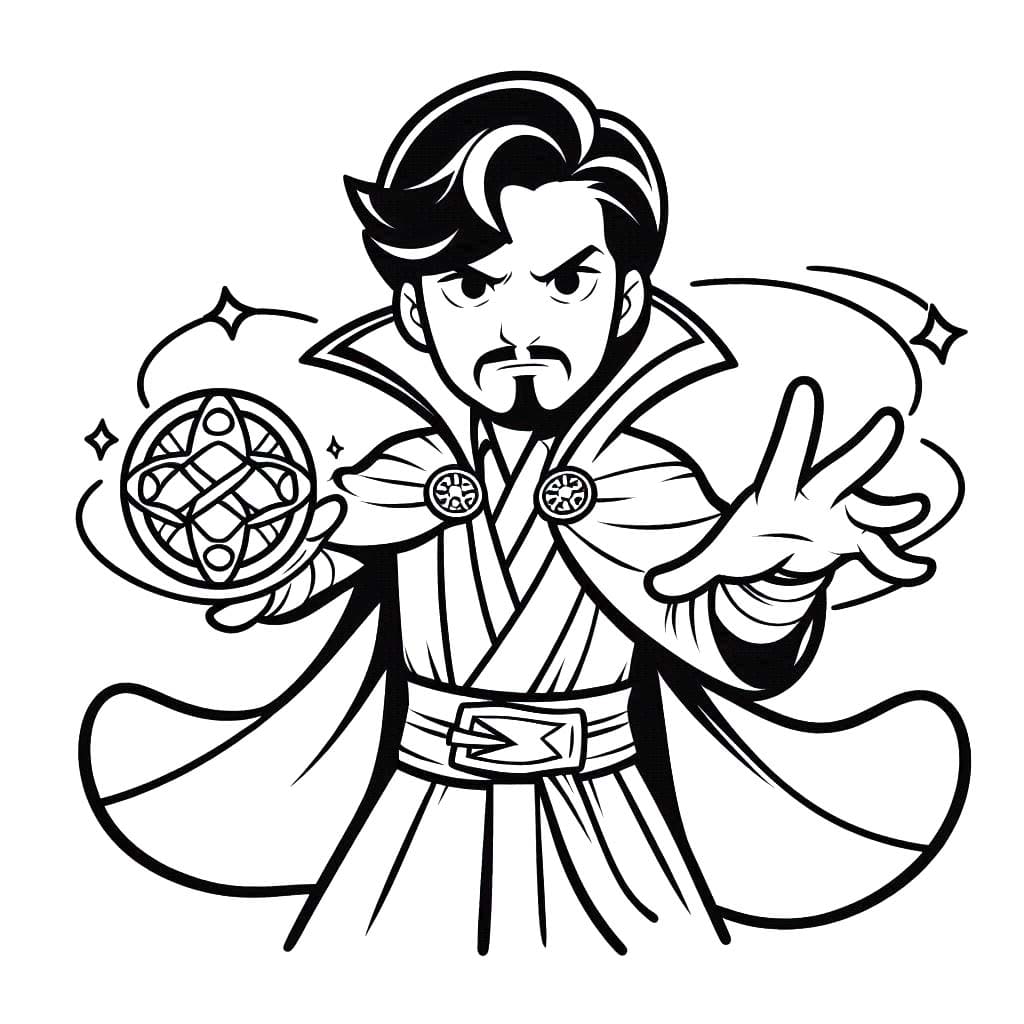 Dibujos de Dibujar Doctor Strange gratis para niños para colorear