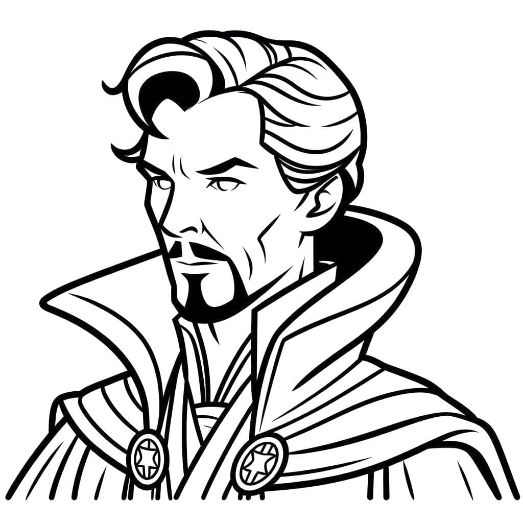 Dibujos de Dibujar Doctor Strange Imprimible para niños para colorear