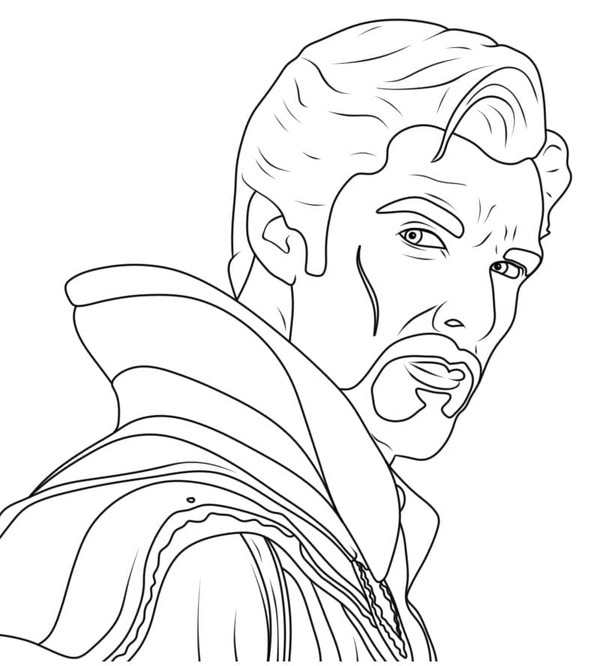 Dibujos de Dibujar Doctor Strange lindo para colorear