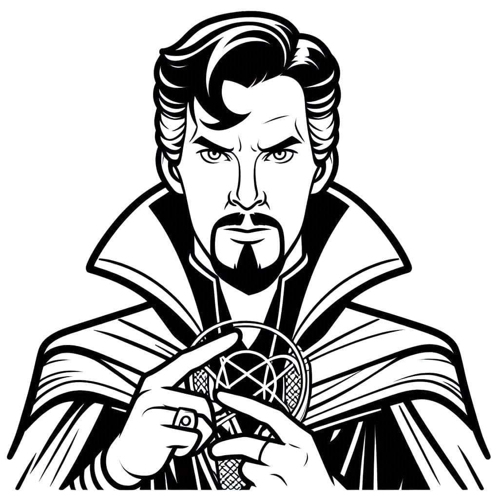 Dibujos de Dibujar Doctor Strange para niños para colorear