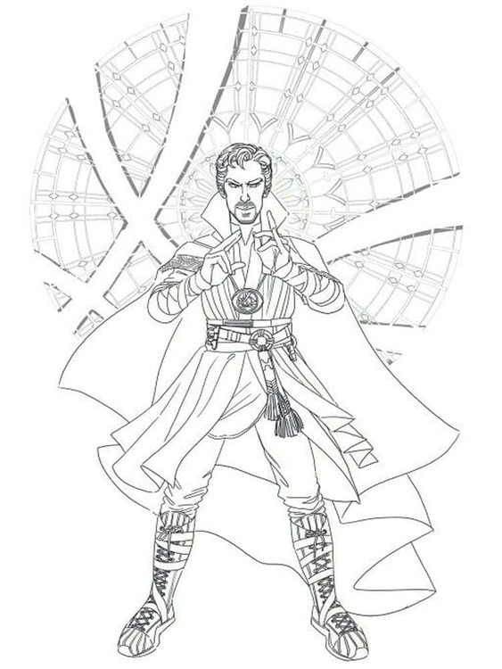 Dibujos de Dibujar Doctor Strange poder para colorear