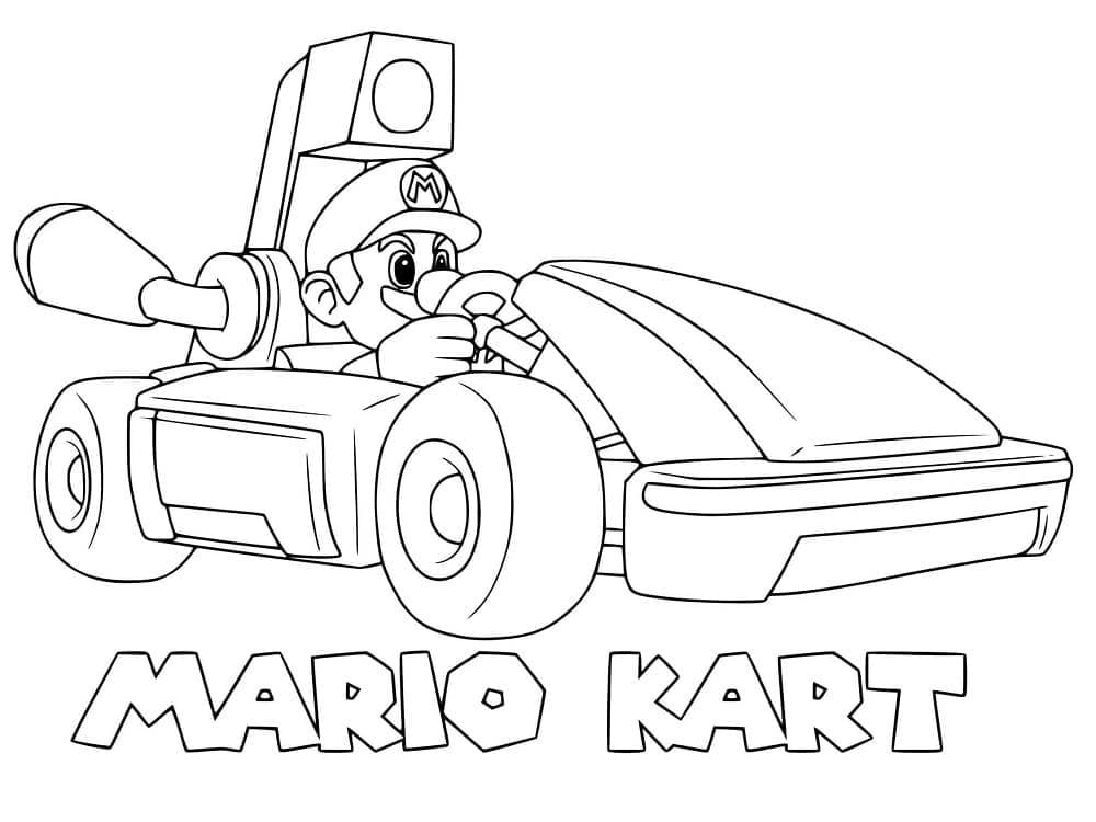 Dibujar el juego Mario Kart para colorir