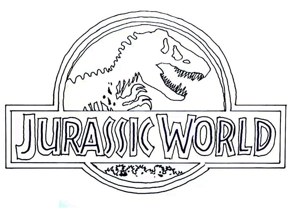 Dibujar el logotipo de Jurassic World para colorir