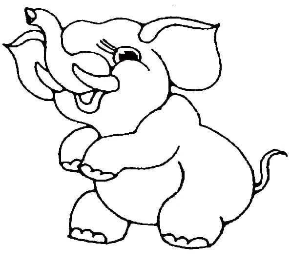 Dibujos de Dibujar Elefante 1 para colorear