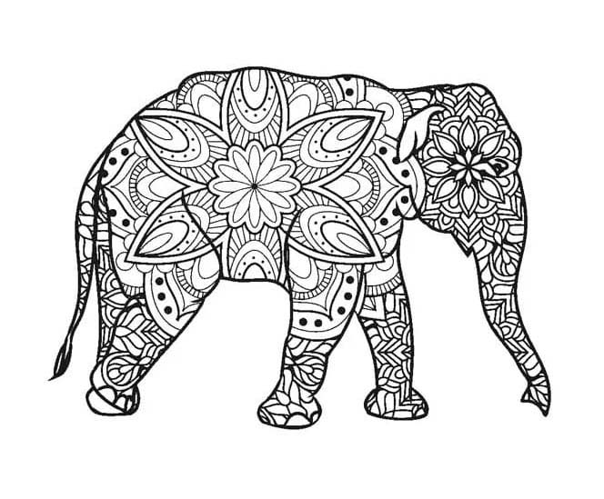 Dibujos de Dibujar Elefante 2 para colorear