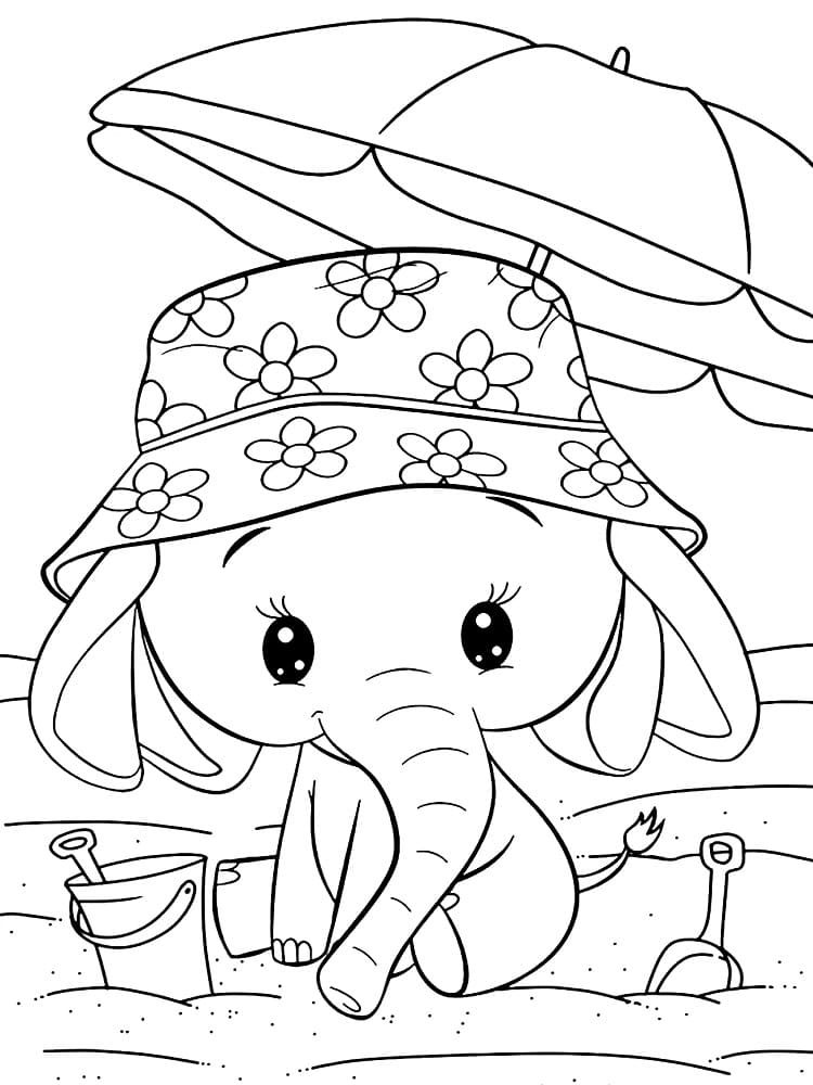 Dibujos de Dibujar Elefante 4 para colorear