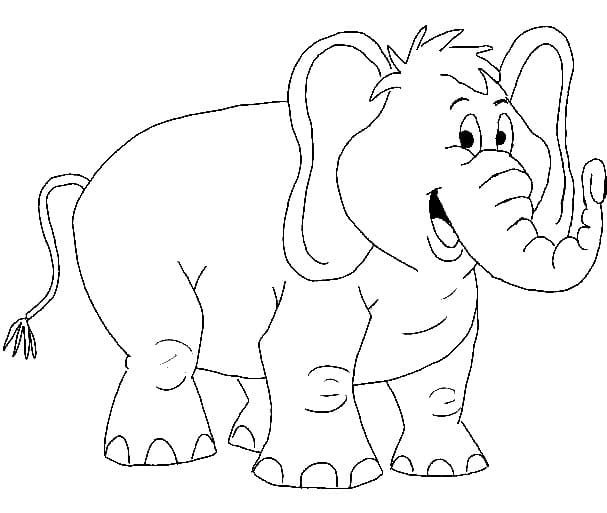 Dibujos de Dibujar Elefante para niños para colorear