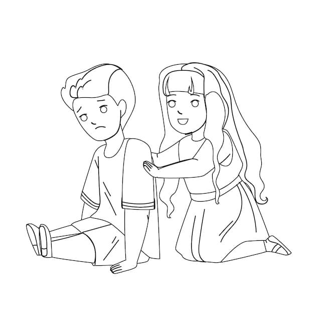 Dibujos de Dibujar Empatía en niños para colorear