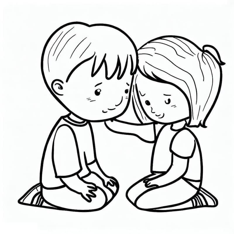 Dibujos de Dibujar Empatía sencillo para colorear