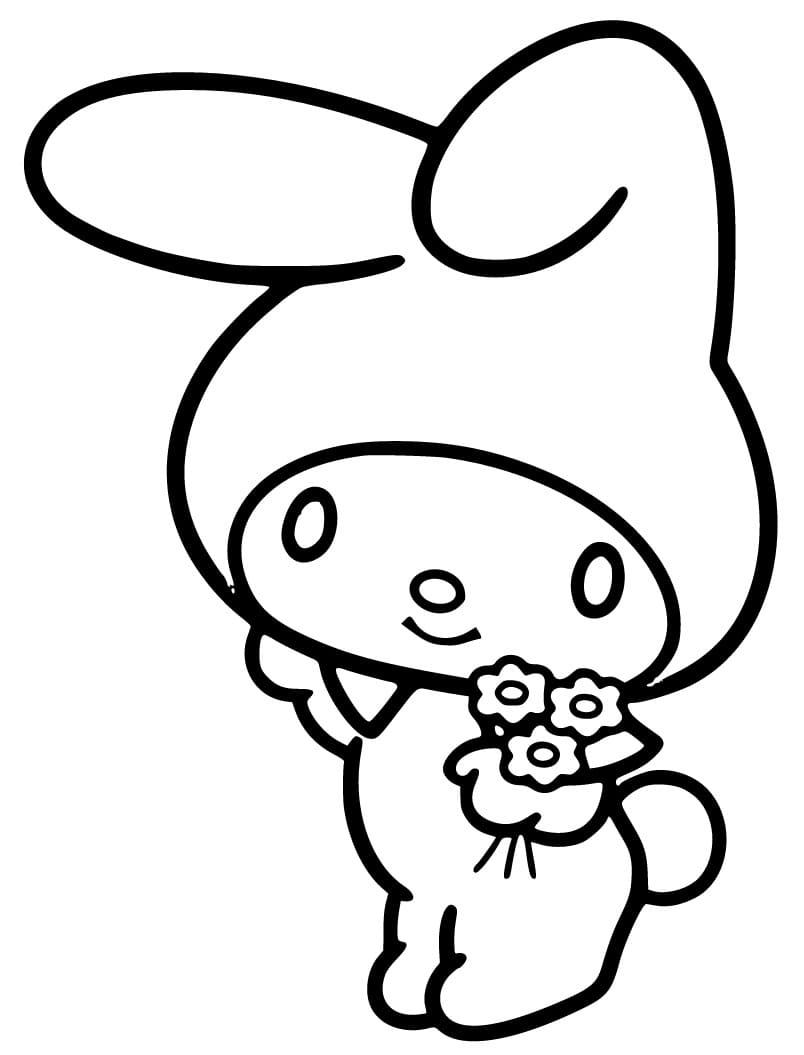 Dibujos de Dibujar encantador My Melody para colorear