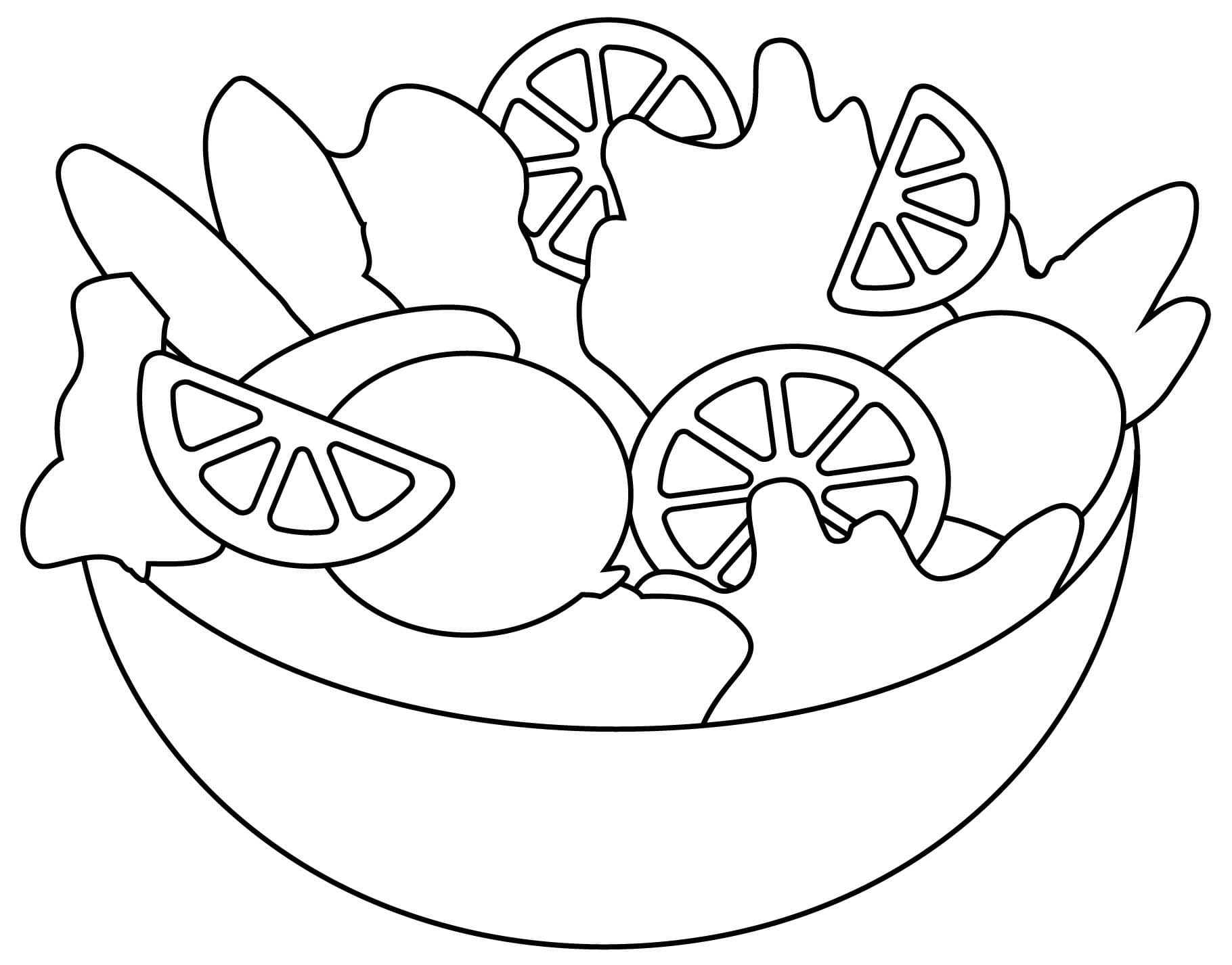 Dibujos de Dibujar Ensalada básico para colorear