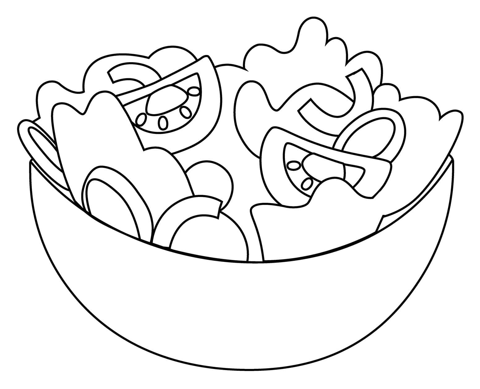 Dibujos de Dibujar Ensalada gratis para colorear