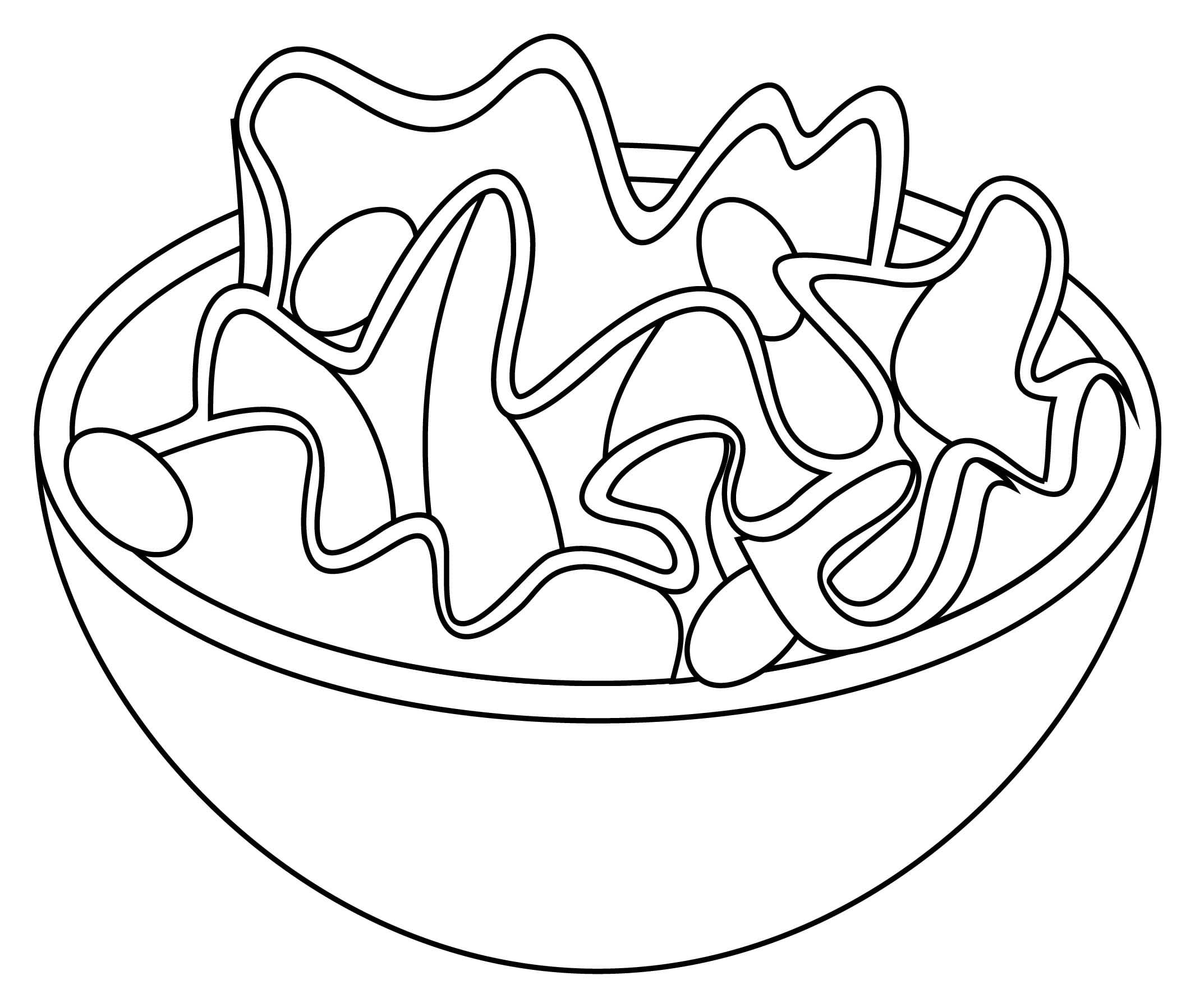Dibujos de Dibujar Ensalada imprimible gratis para colorear