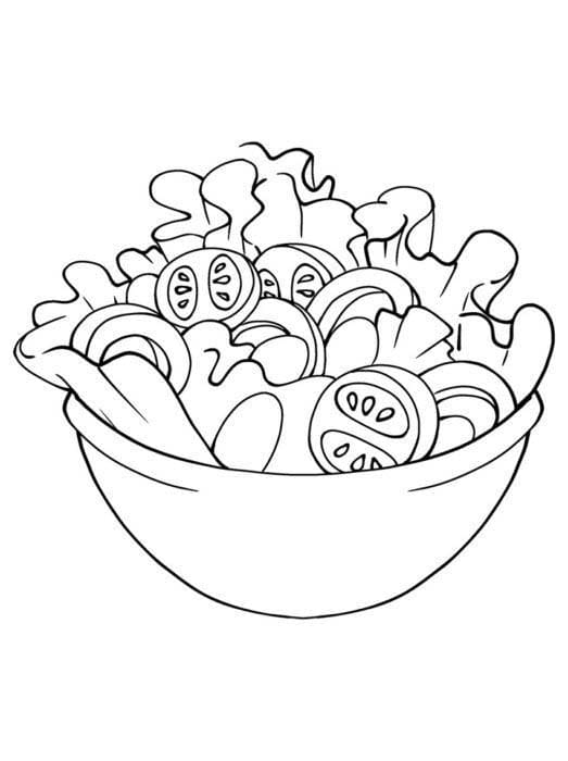 Dibujos de Dibujar Ensalada para colorear