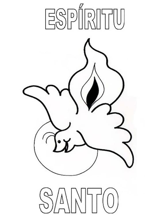 Dibujos de Dibujar Espíritu Santo Básico gratuito para colorear