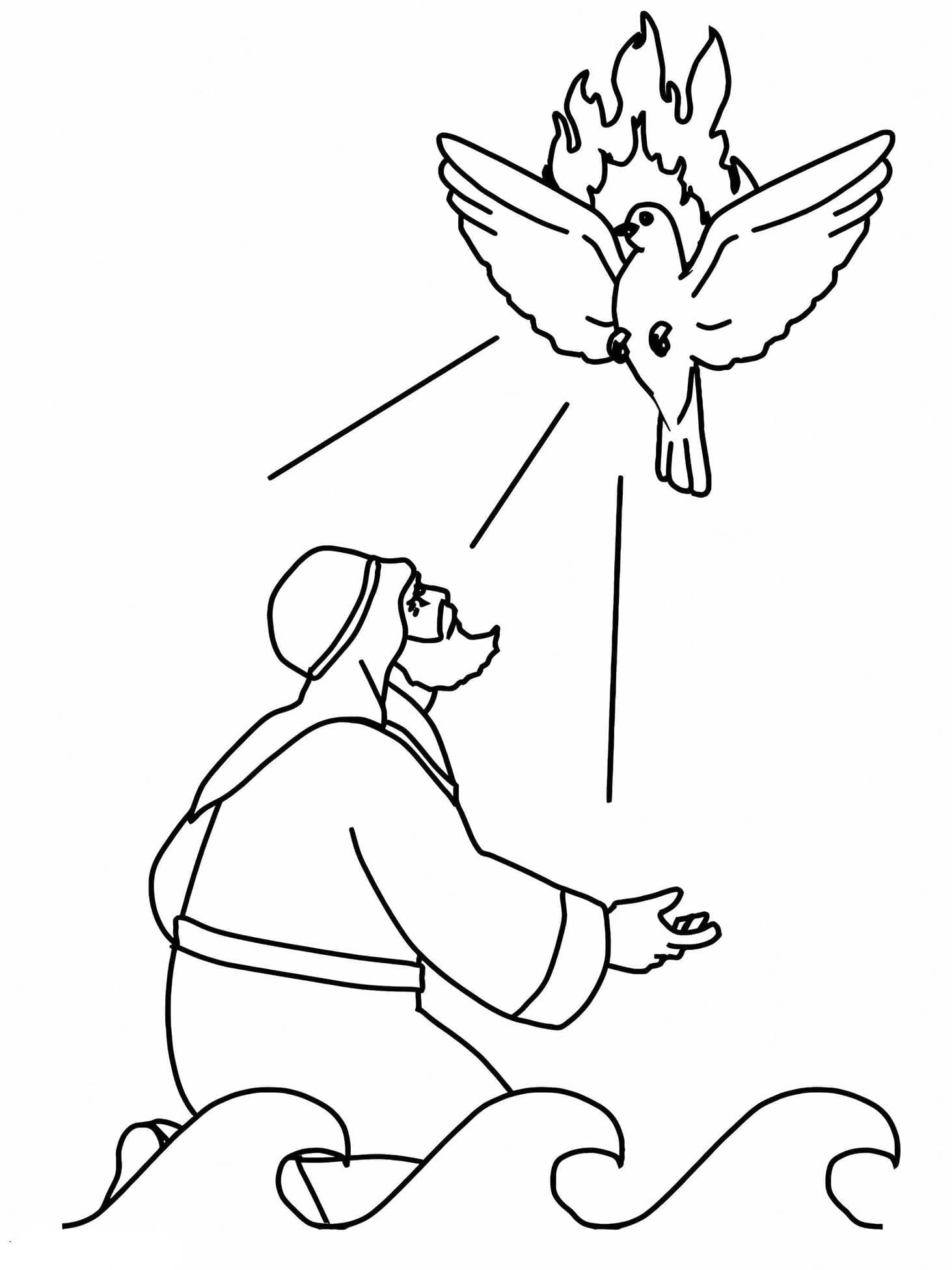 Dibujos de Dibujar Espíritu Santo fácil gratuito para colorear