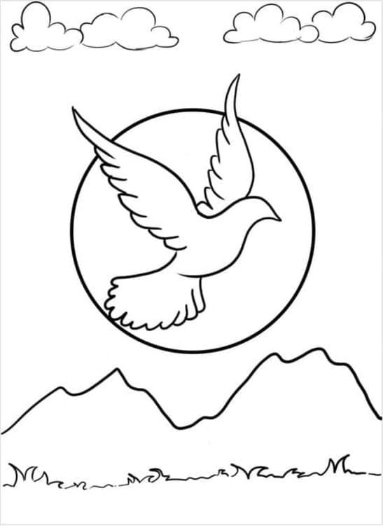Dibujos de Dibujar Espíritu Santo Imprimible para niños para colorear