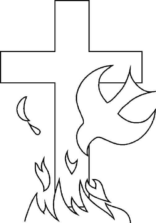 Dibujos de Dibujar Espíritu Santo sencillo para colorear