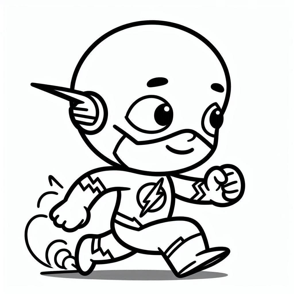 Dibujos de Dibujar Flash fácil para colorear