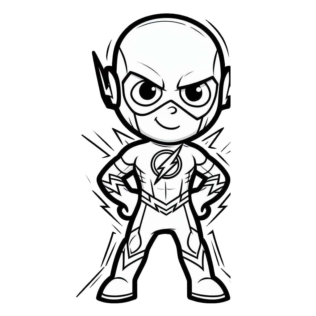 Dibujos de Dibujar Flash lindo para colorear