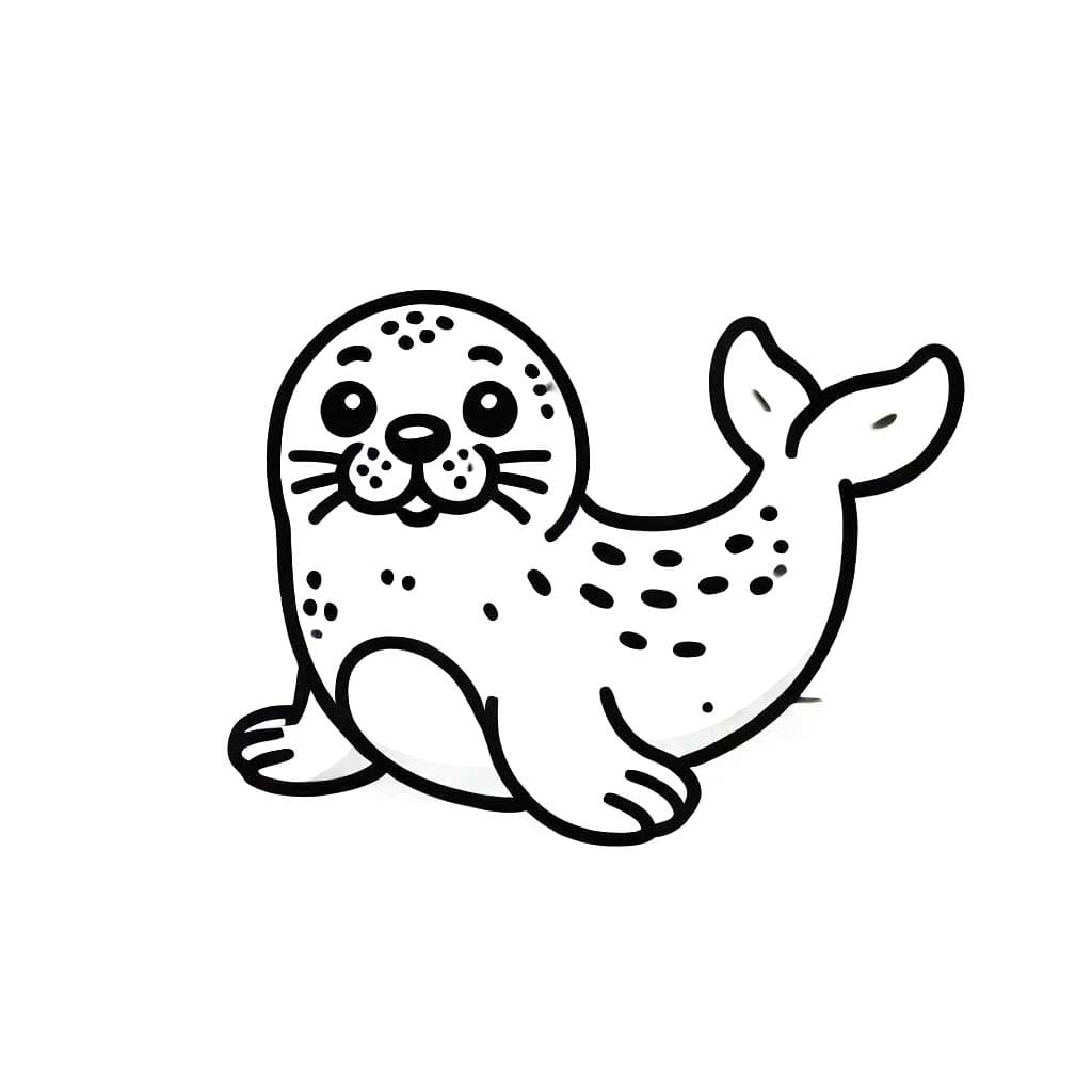 Dibujos de Dibujar Foca 1 para colorear