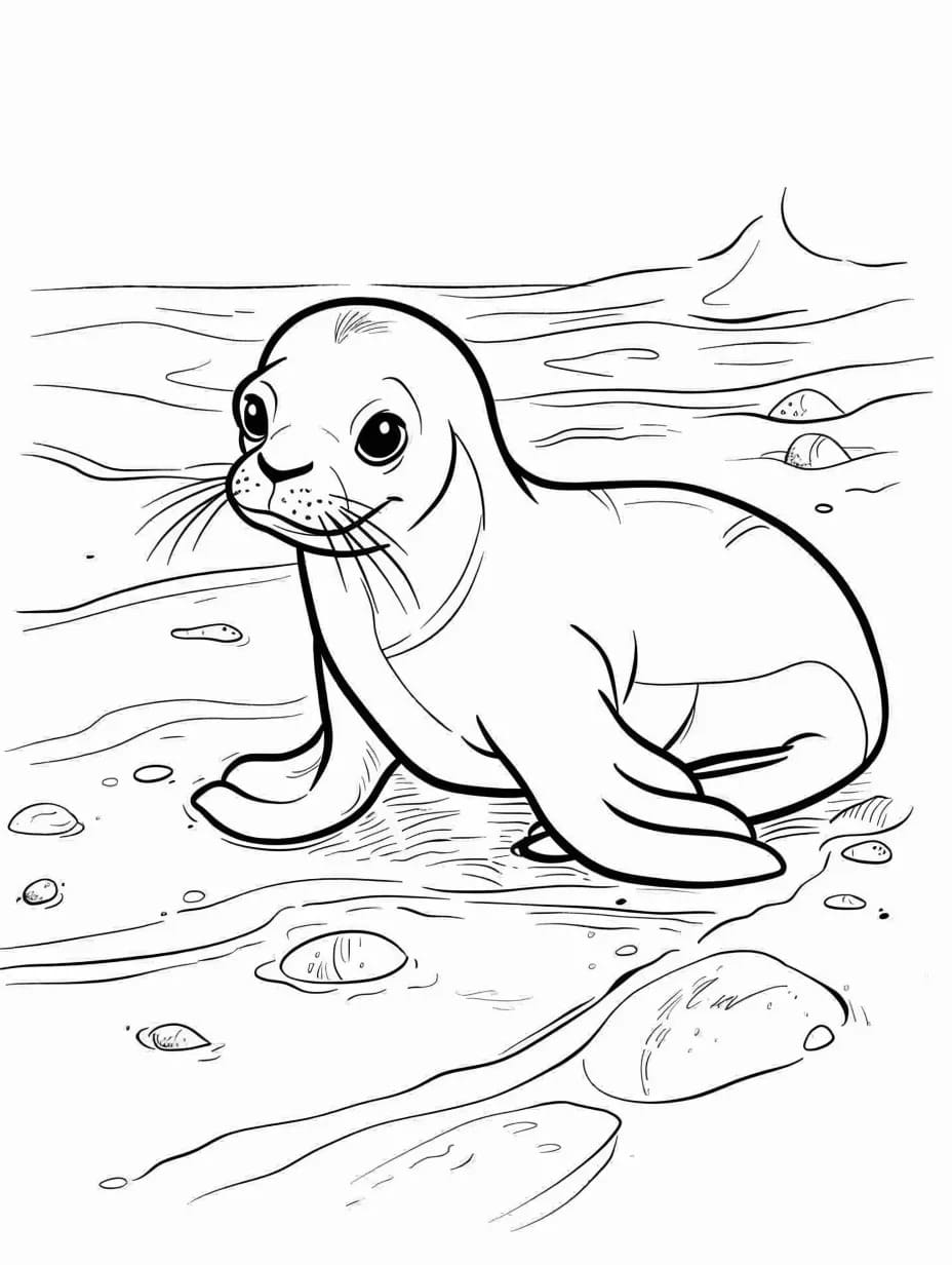 Dibujos de Dibujar Foca 3 para colorear