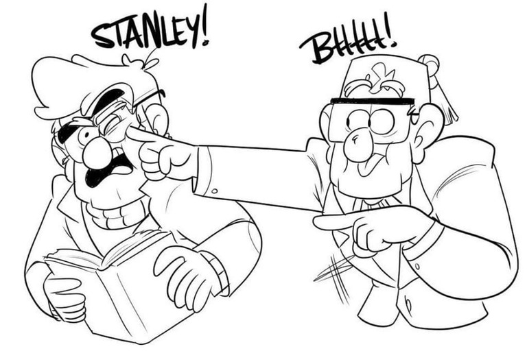 Dibujos de Dibujar Ford y Stan Pines Gravity Falls para colorear